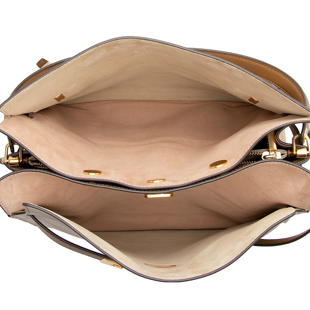 Tory Burch Leather Lee Radziwill Double Tote (SHF-20986)