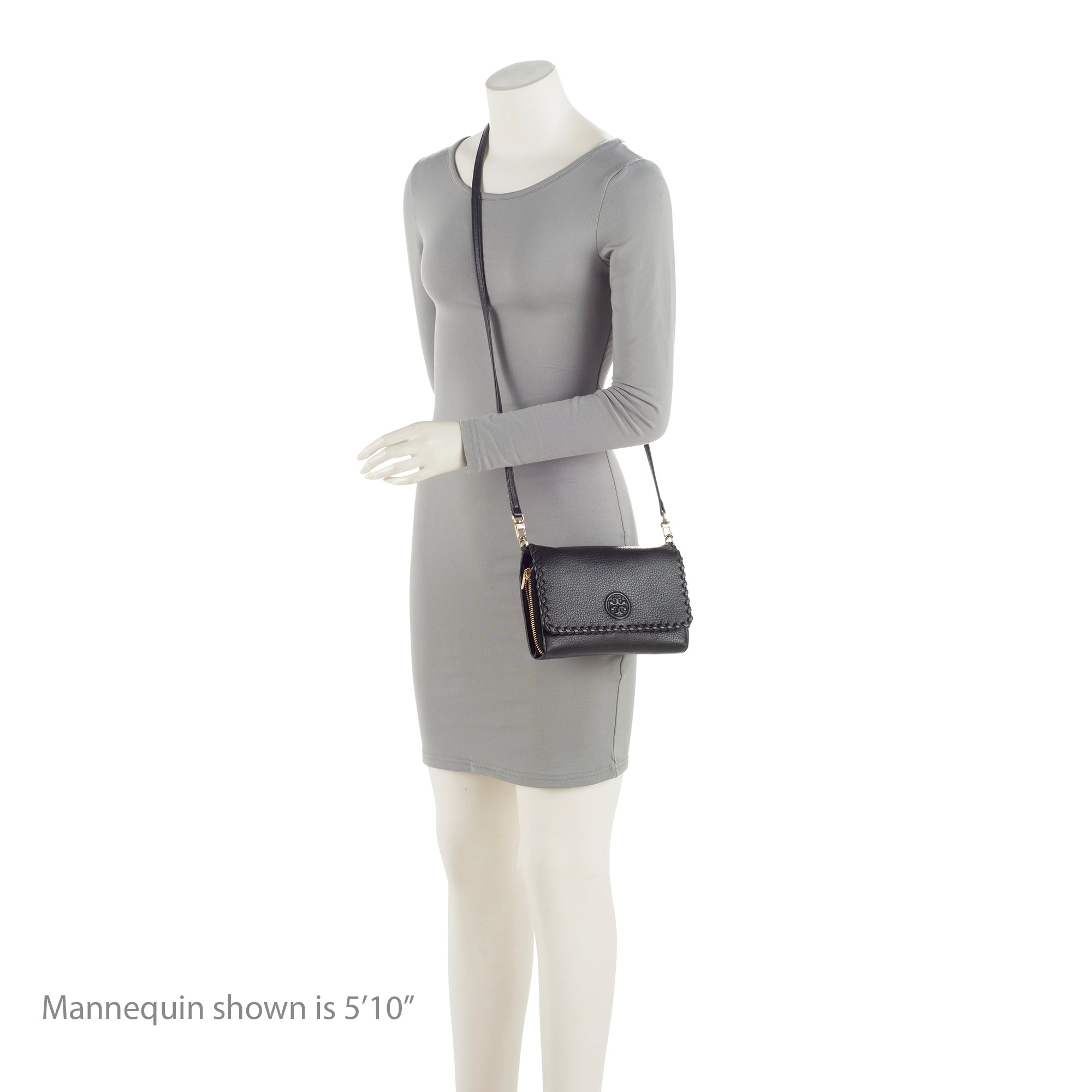 Tory Burch Leather Marion Combo Clutch (SHF-sgDqkI)