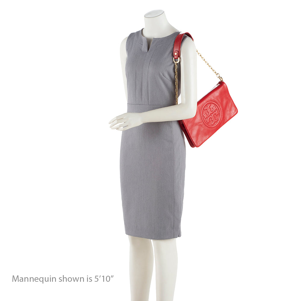 Tory Burch Leather Reva Clutch (SHF-17331)