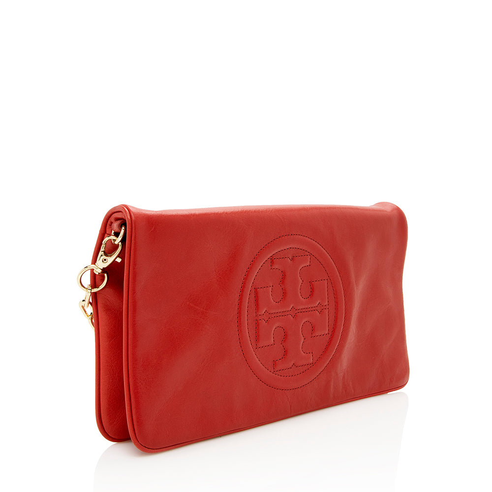 Tory Burch Leather Reva Clutch (SHF-17331)