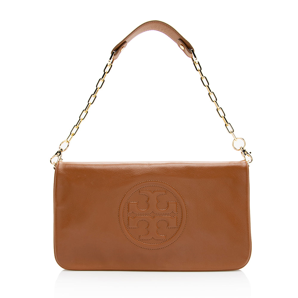 Tory Burch Leather Reva Clutch (SHF-19257)