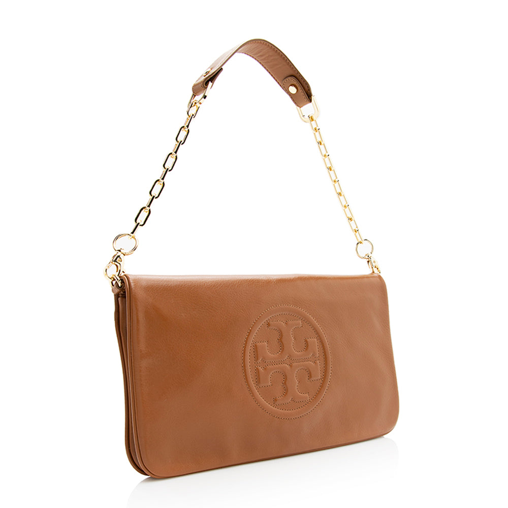 Tory Burch Leather Reva Clutch (SHF-19257)