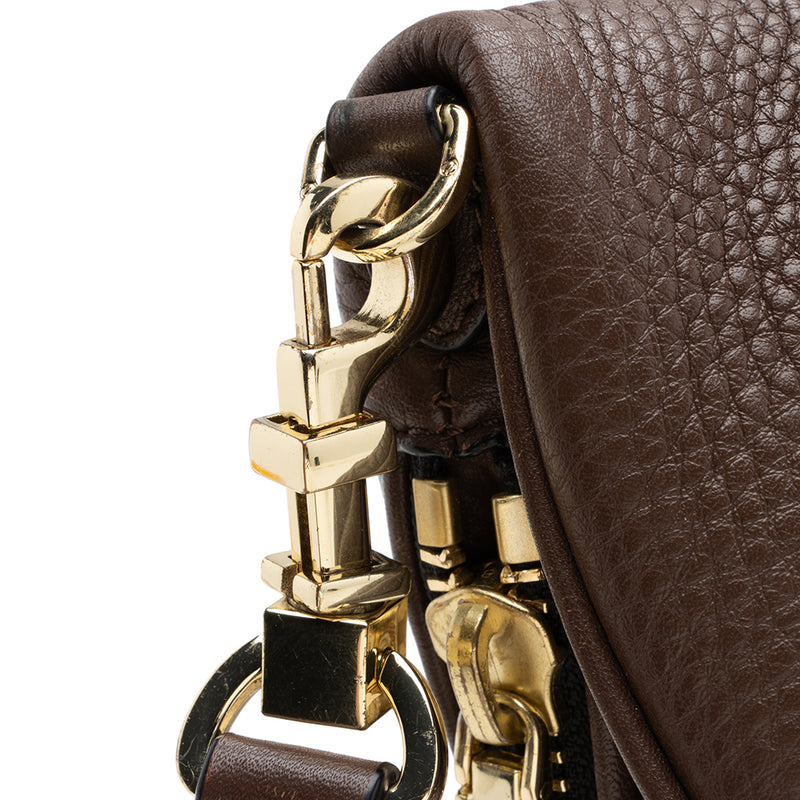 Tory Burch Leather Robinson Fold-Over Messenger Bag (SHF-16574)