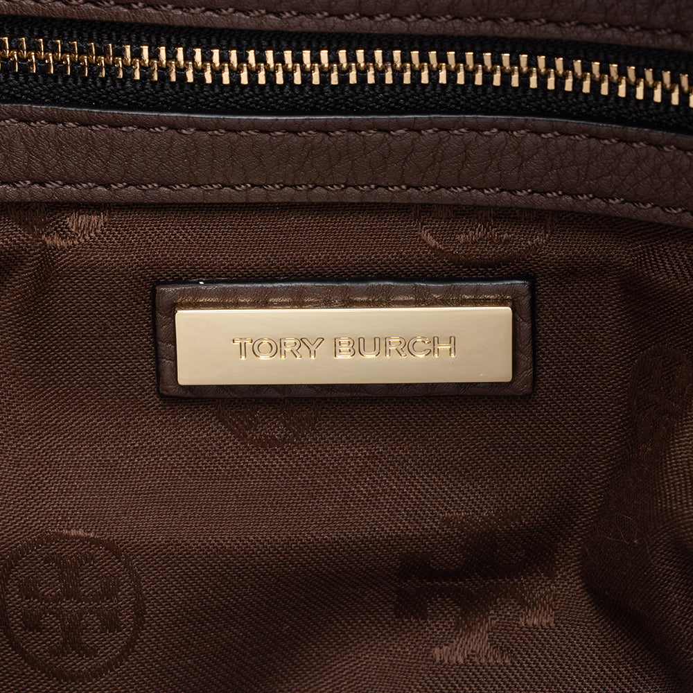 Tory Burch Leather Robinson Fold-Over Messenger Bag (SHF-16574)