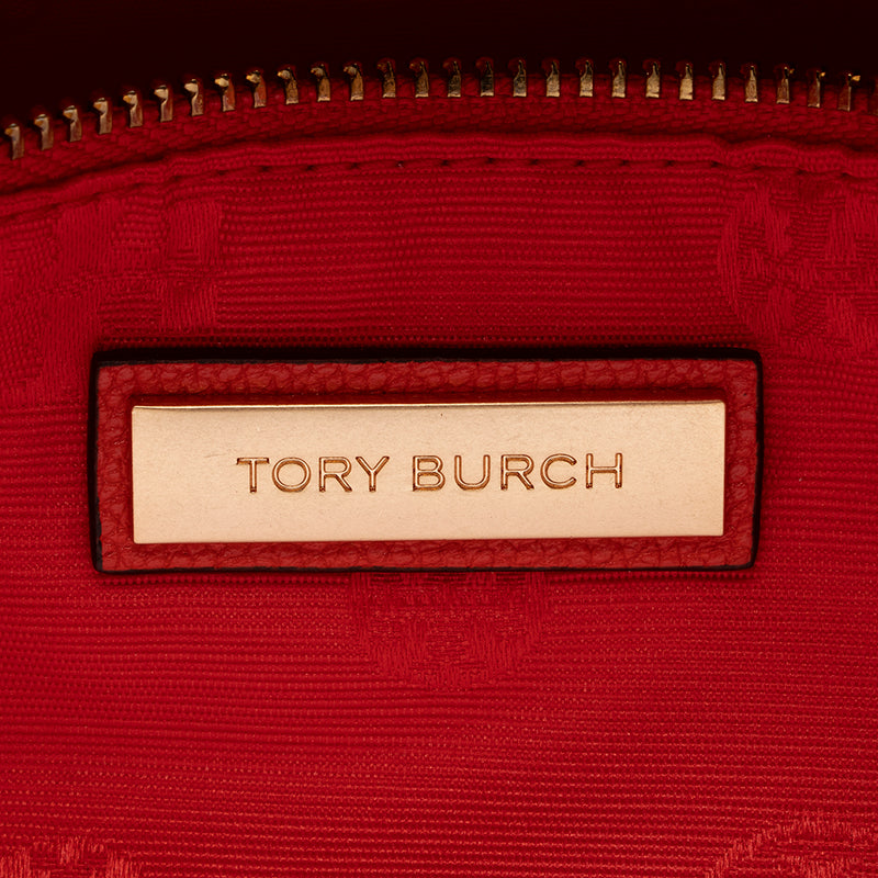 Tory Burch Leather Small Slouchy Tote (SHF-16639)