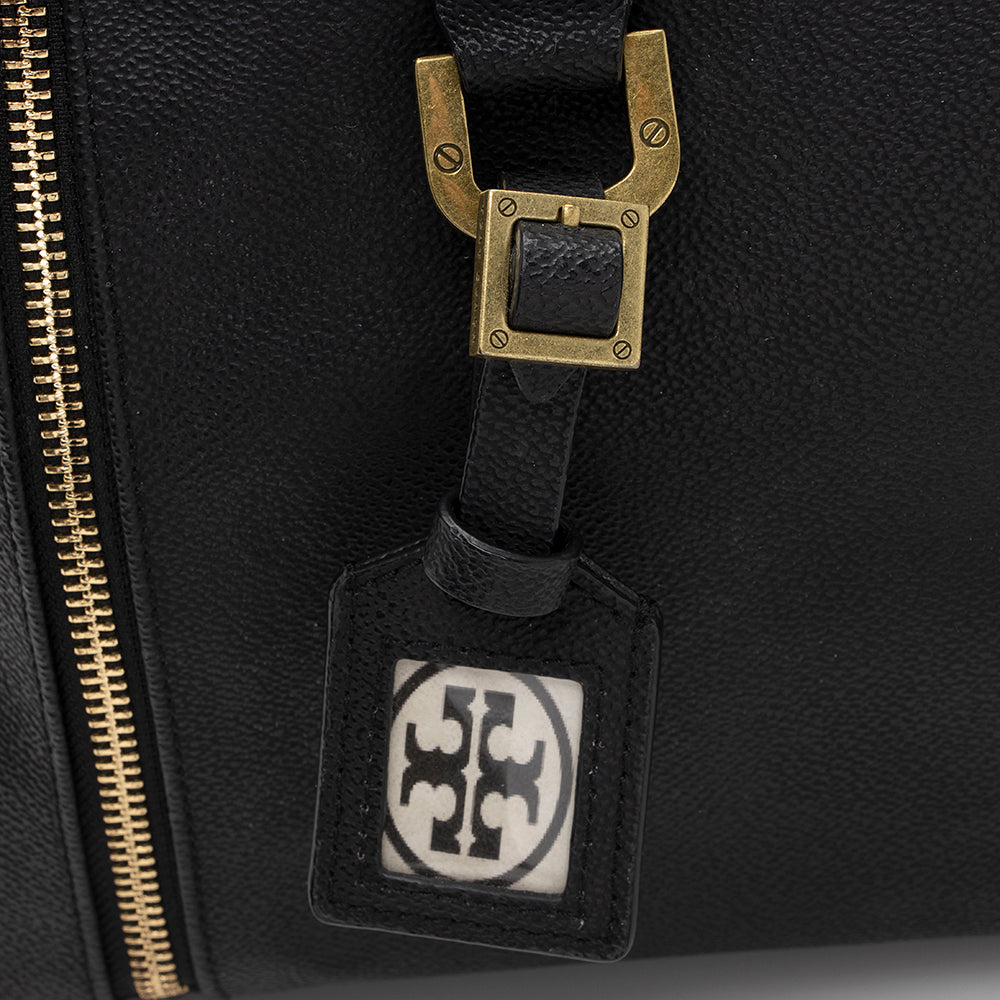 Tory Burch Leather Striped Boston Bag (SHF-19151)