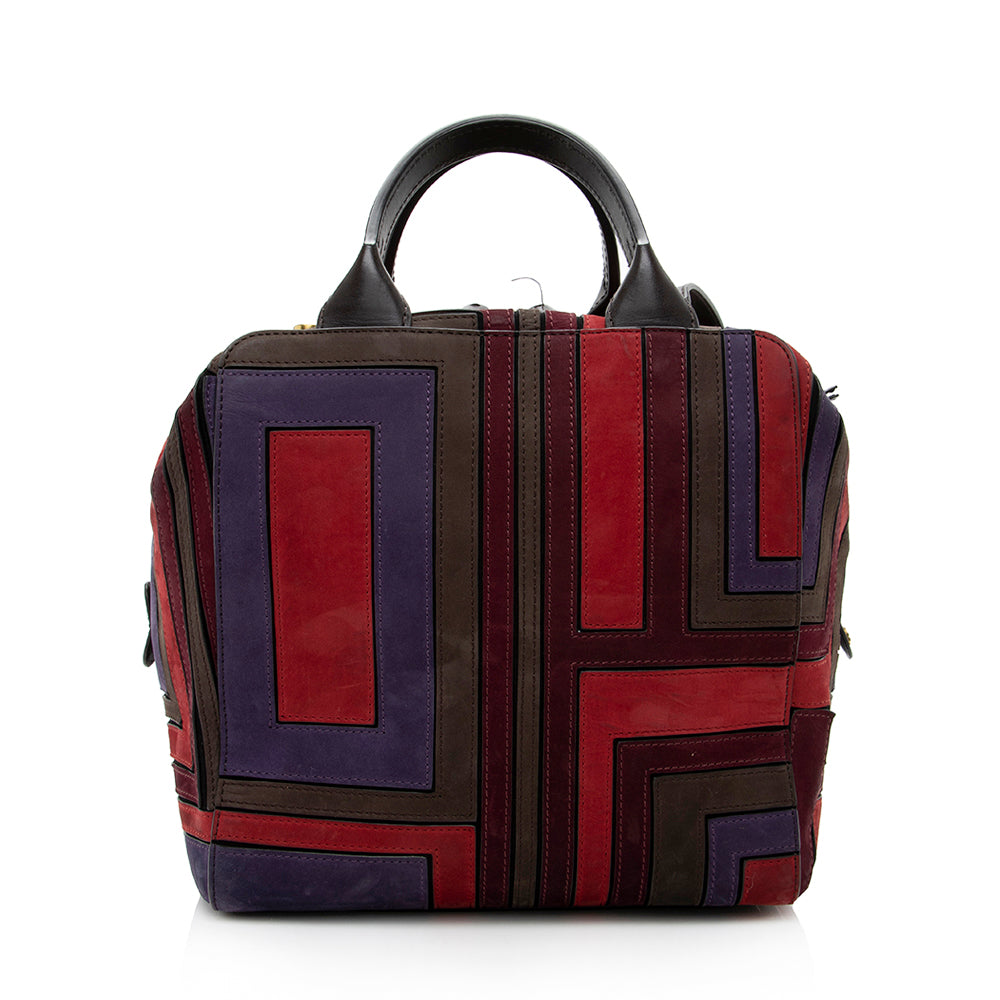 Tory Burch Leather T Patchwork Satchel (SHF-17921)
