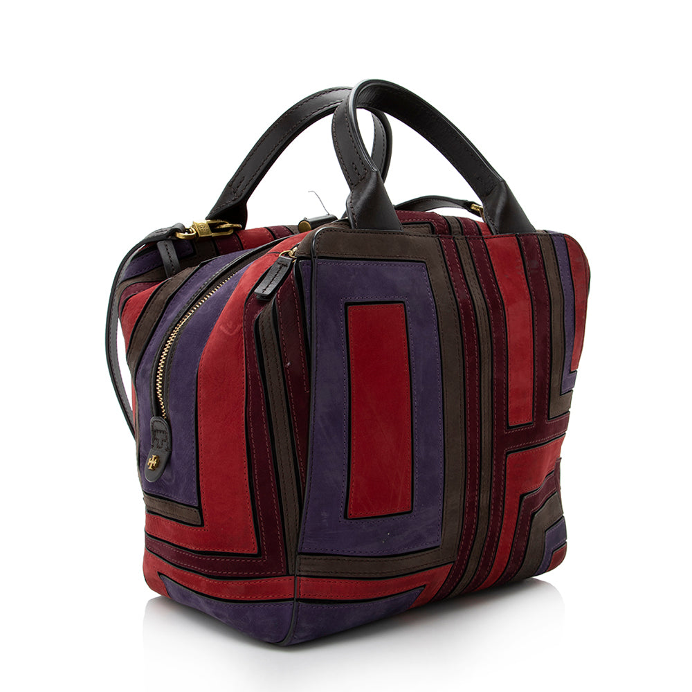 Tory Burch Leather T Patchwork Satchel (SHF-17921)