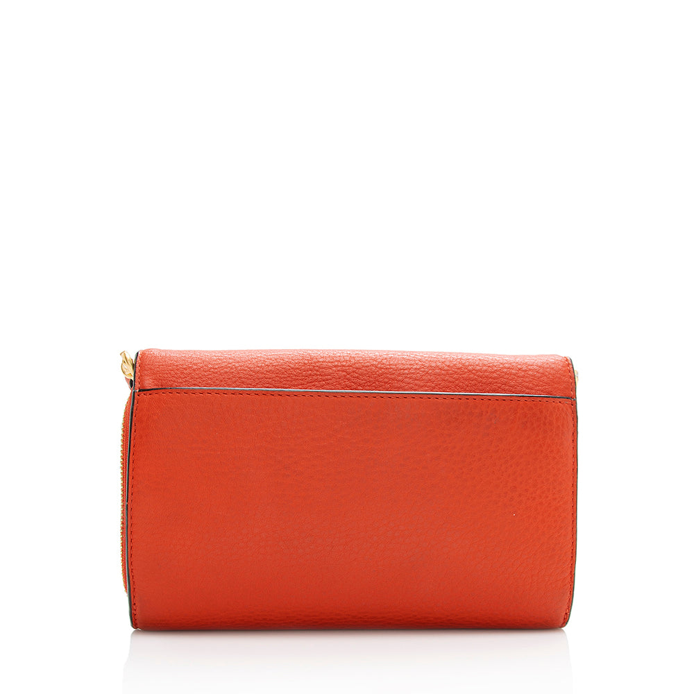 Tory Burch Leather Whipstitch Wallet on Chain (SHF-18428)