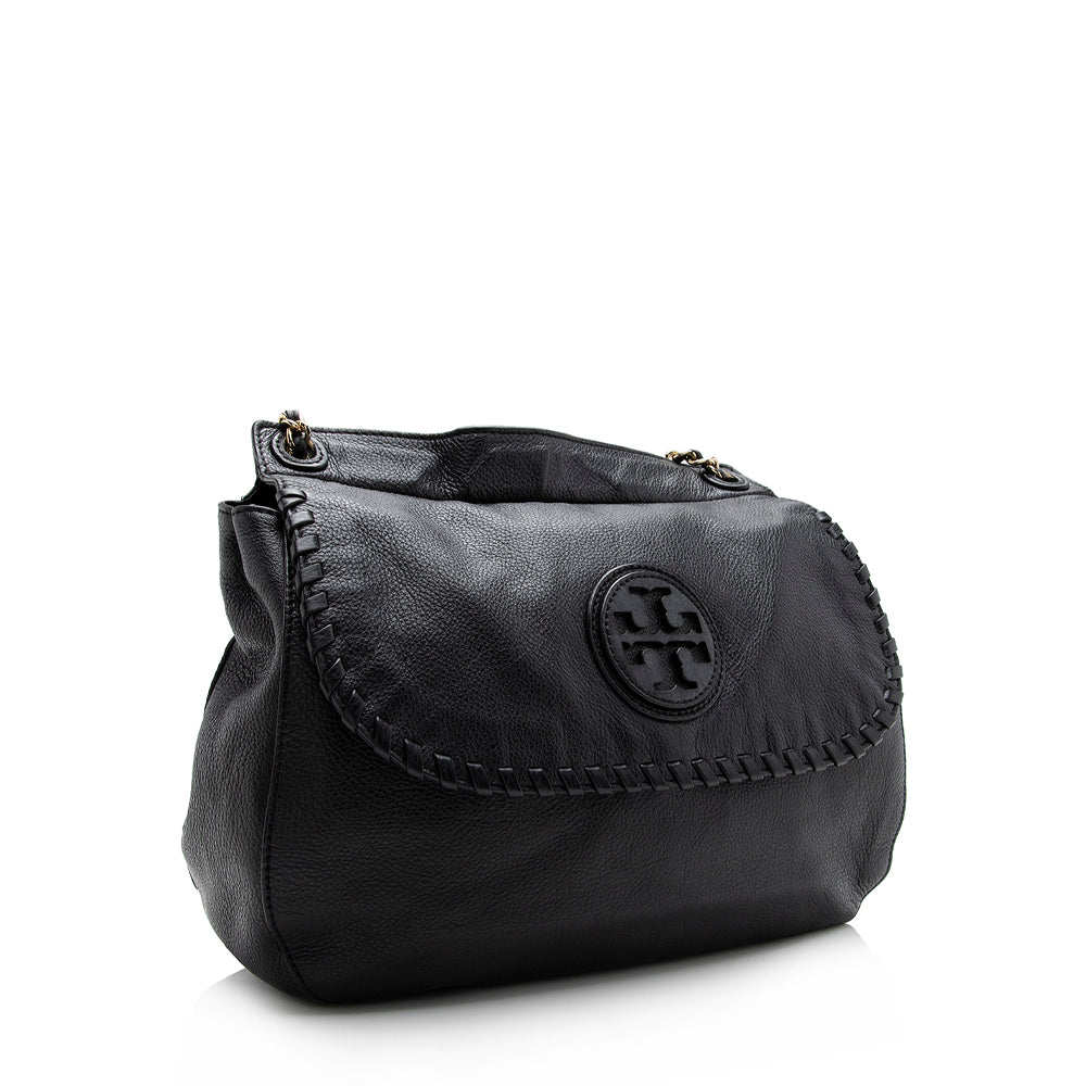 Tory Burch Leather Marion Saddle Bag (SHF-15173)