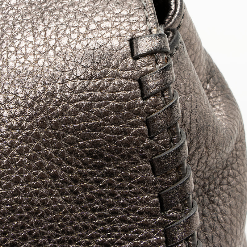 Tory Burch Metallic Leather Marion Saddle Bag (SHF-22337)