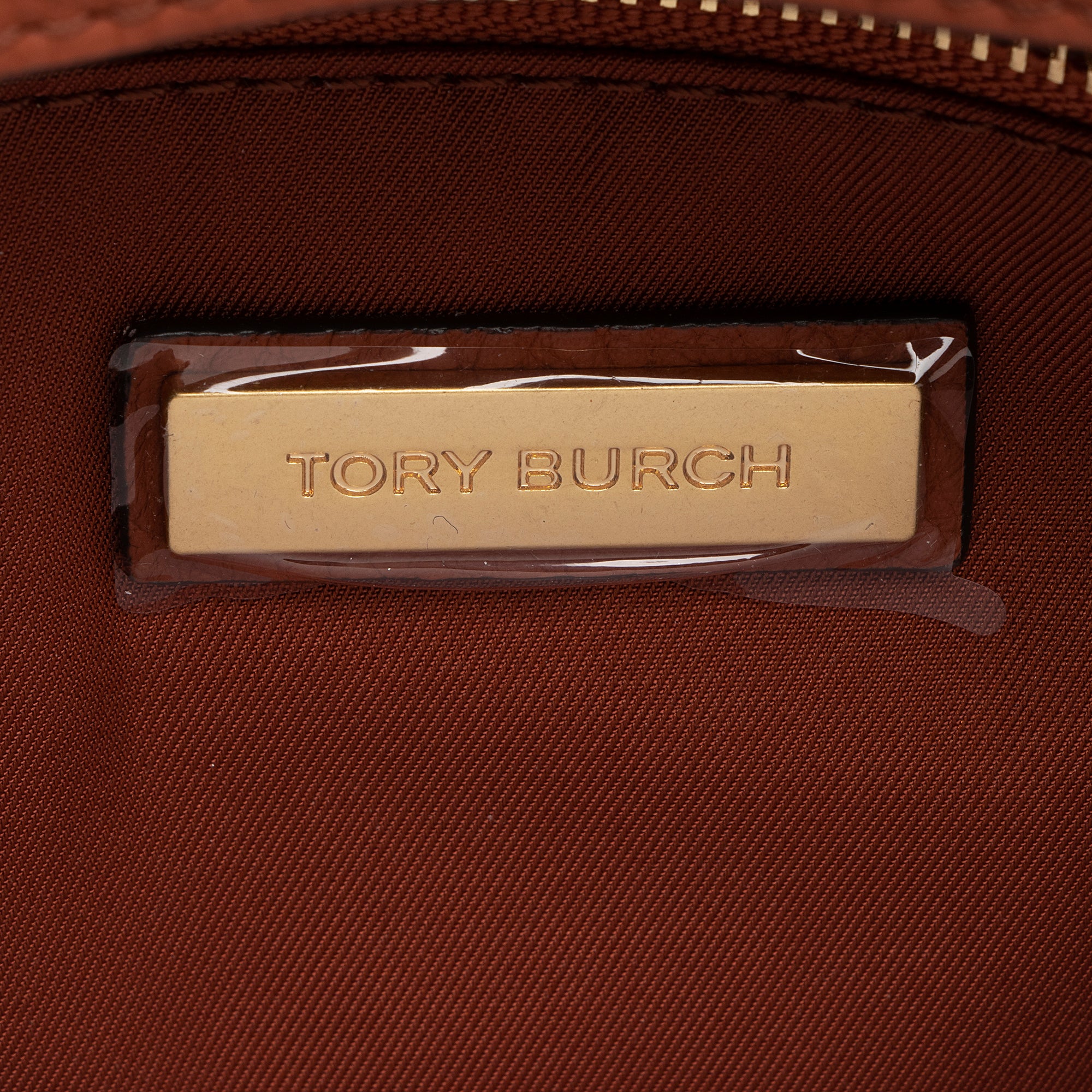 Tory Burch Pebbled Leather Python Half Moon Top Handle Satchel (SHF-23373)