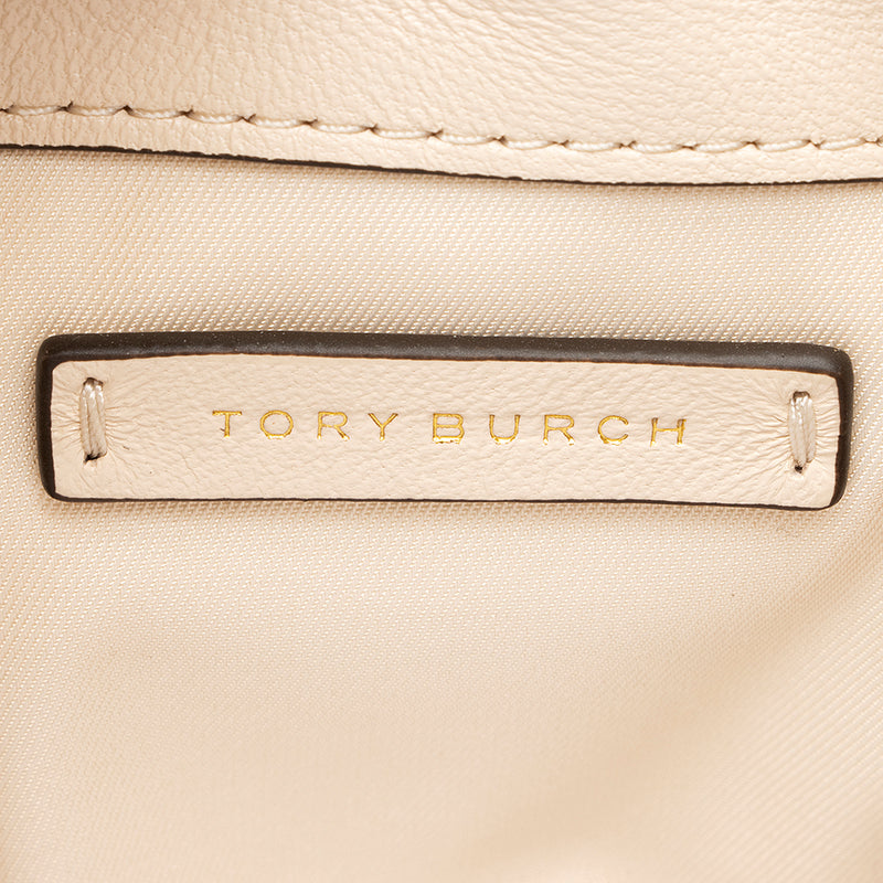 Tory Burch Quilted Leather Fleming Mini Bucket Bag (SHF-19748)