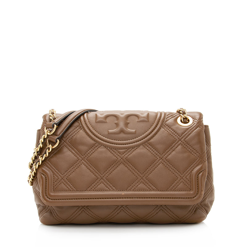 Tory Burch Quilted Leather Fleming Soft Convertible Shoulder Bag (SHF- –  LuxeDH