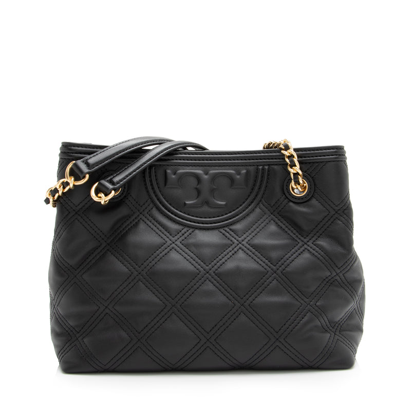 Tory Burch Quilted Leather Fleming Soft Small Tote (SHF-23470
