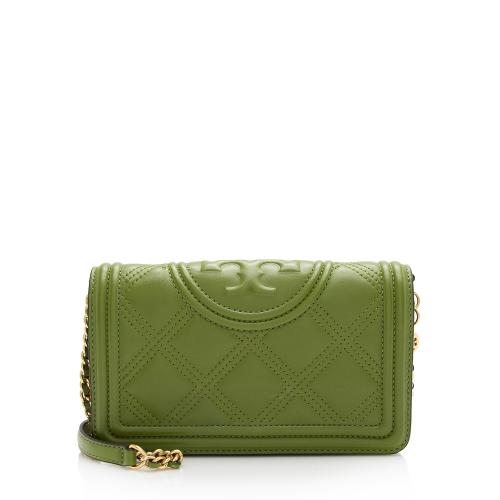 Tory Burch Quilted Leather Fleming Soft Wallet on Chain Bag (SHF-yYbCC0)