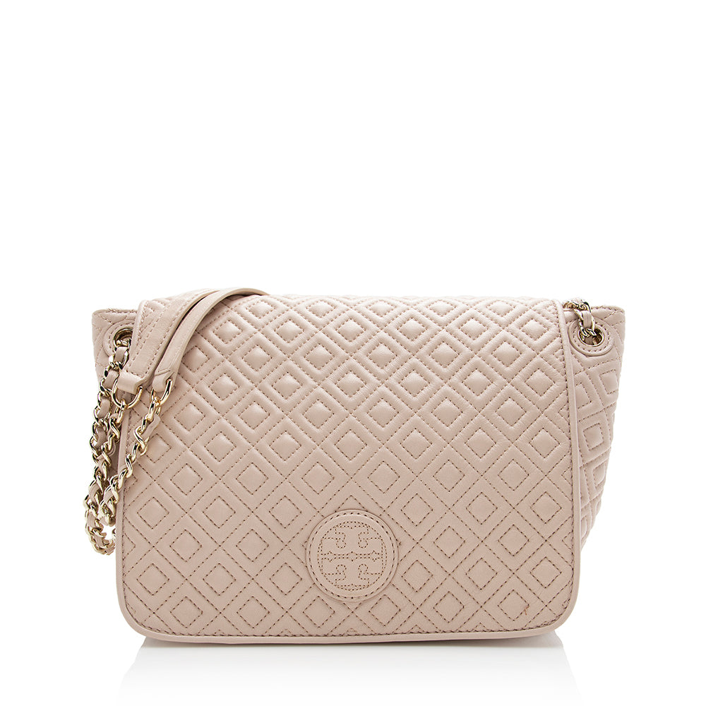 Tory Burch Quilted Leather Marion Small Flap Shoulder Bag (SHF