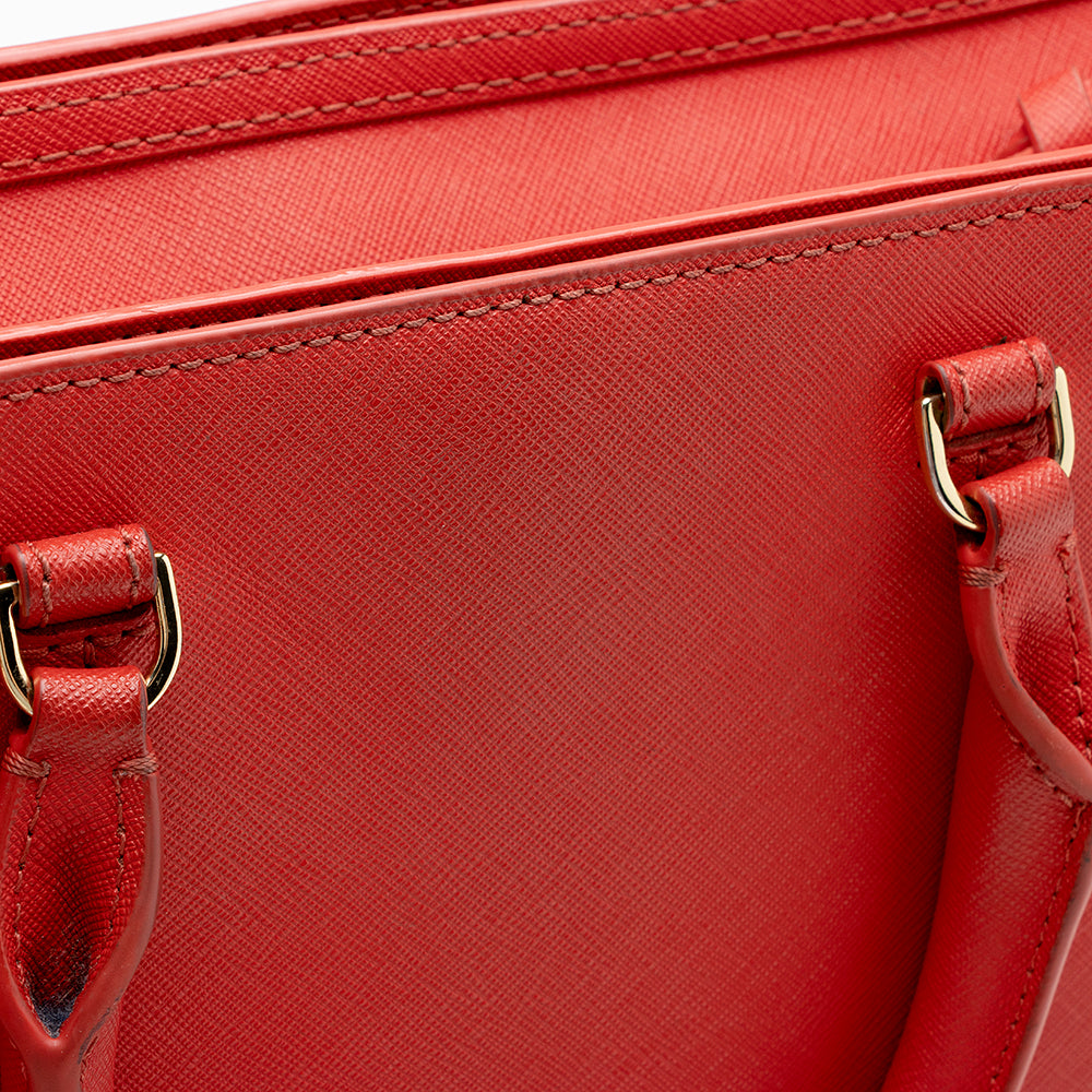 Tory Burch Saffiano Leather Mini Convertible Tote (SHF-15746)