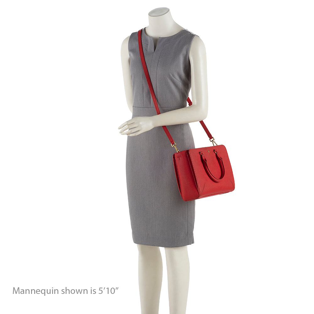 Tory Burch Saffiano Leather Mini Convertible Tote (SHF-15746)