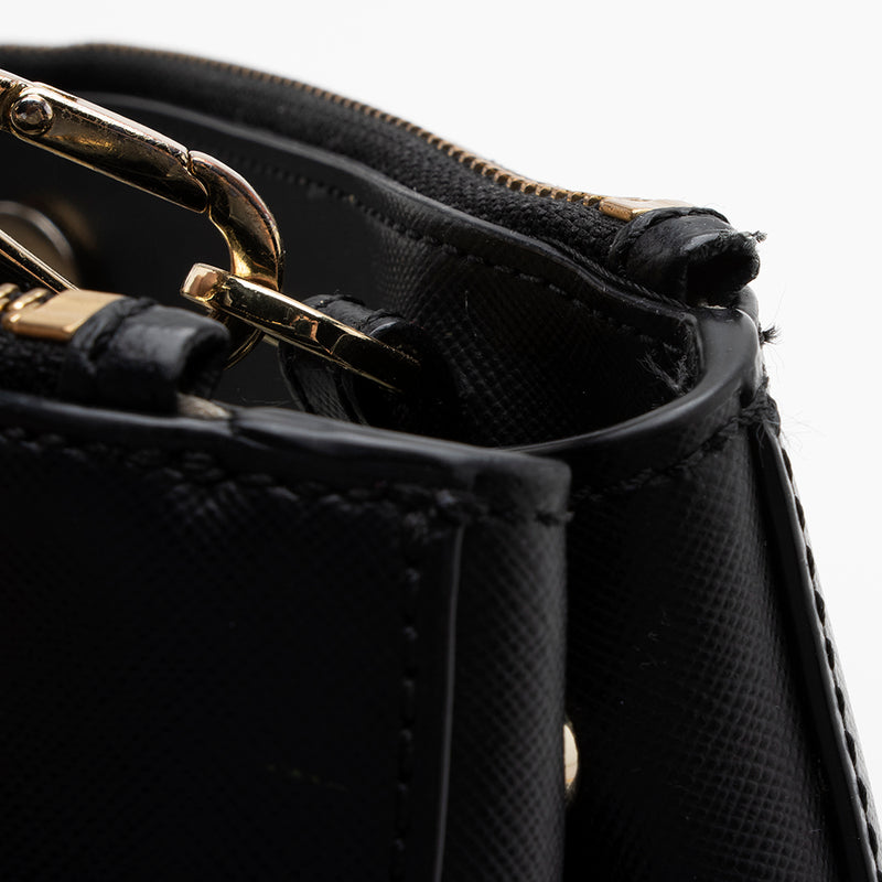Tory Burch Two Tone Saffiano Lux Leather Robinson Tote Bag in Beige Leather  ref.625599 - Joli Closet