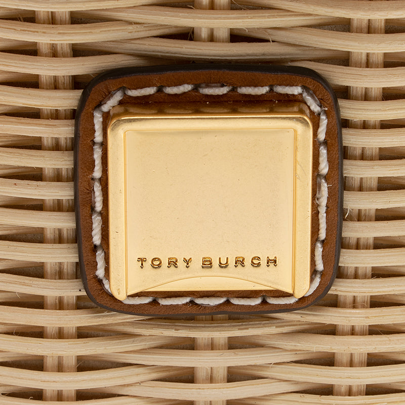Tory Burch Wicker Leather Eleanor Small Shoulder Bag (SHF-19275)