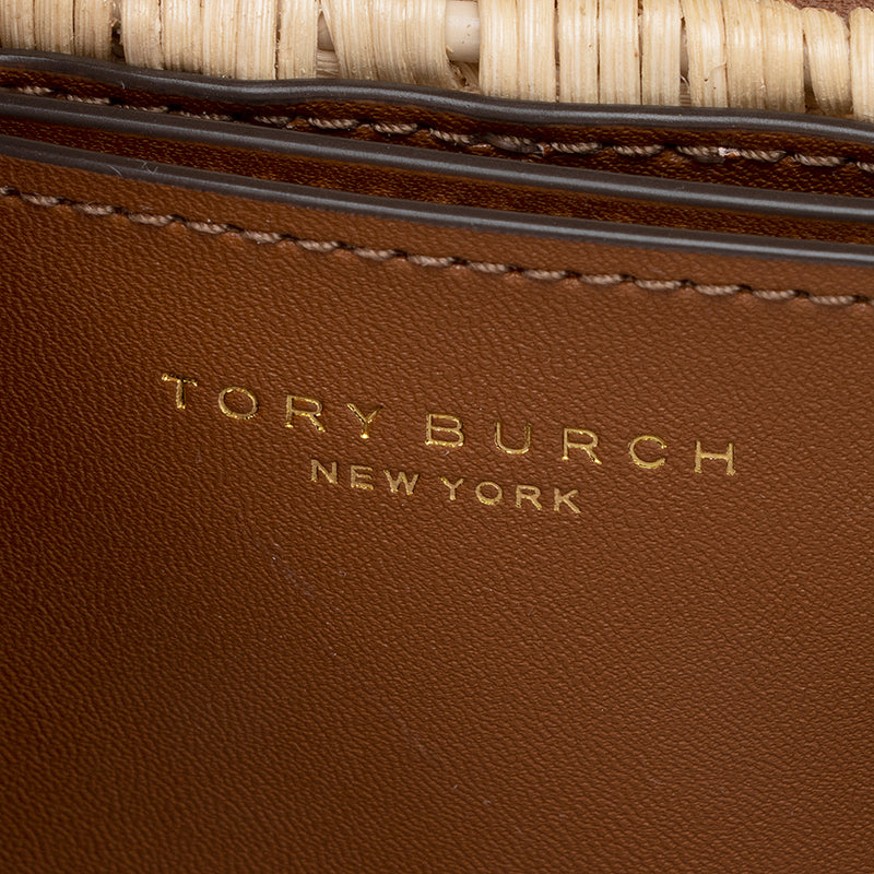 Tory Burch Wicker Leather Eleanor Small Shoulder Bag (SHF-19275)