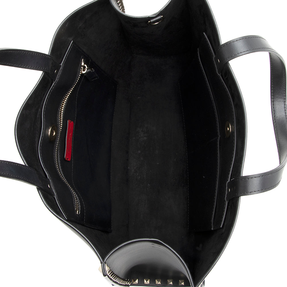 Valentino Calf Leather Rockstud VLTN Convertible Tote - FINAL SALE (SHF-20471)