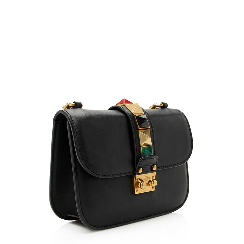 Valentino Calfskin Glam Lock Small Shoulder Bag - FINAL SALE (SHF-19505)