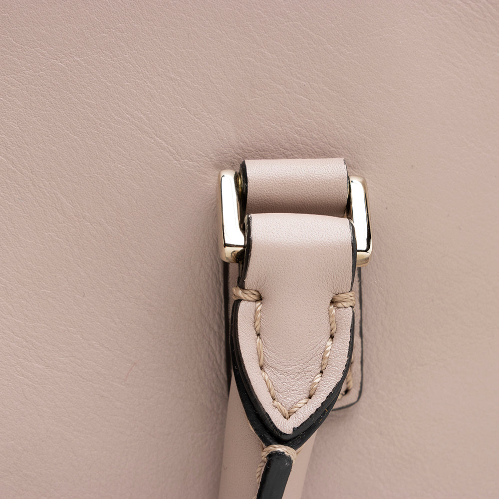 Valentino Calfskin Rockstud Double Handle Medium Tote (SHF-16009)