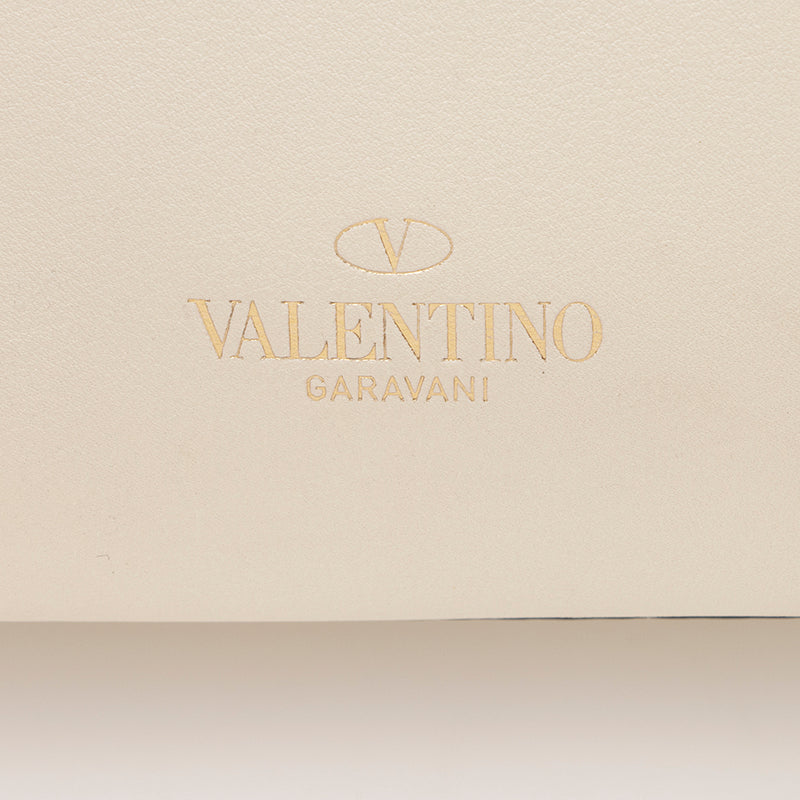 Valentino Calfskin Rockstud Double Handle Mini Tote (SHF-15923)