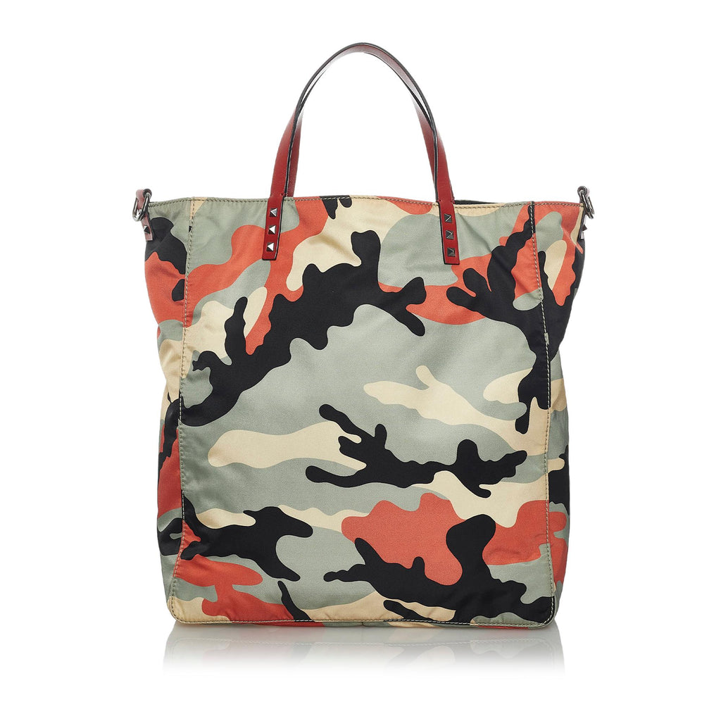 Luxury bag - Valentino black camouflage nylon bag for men