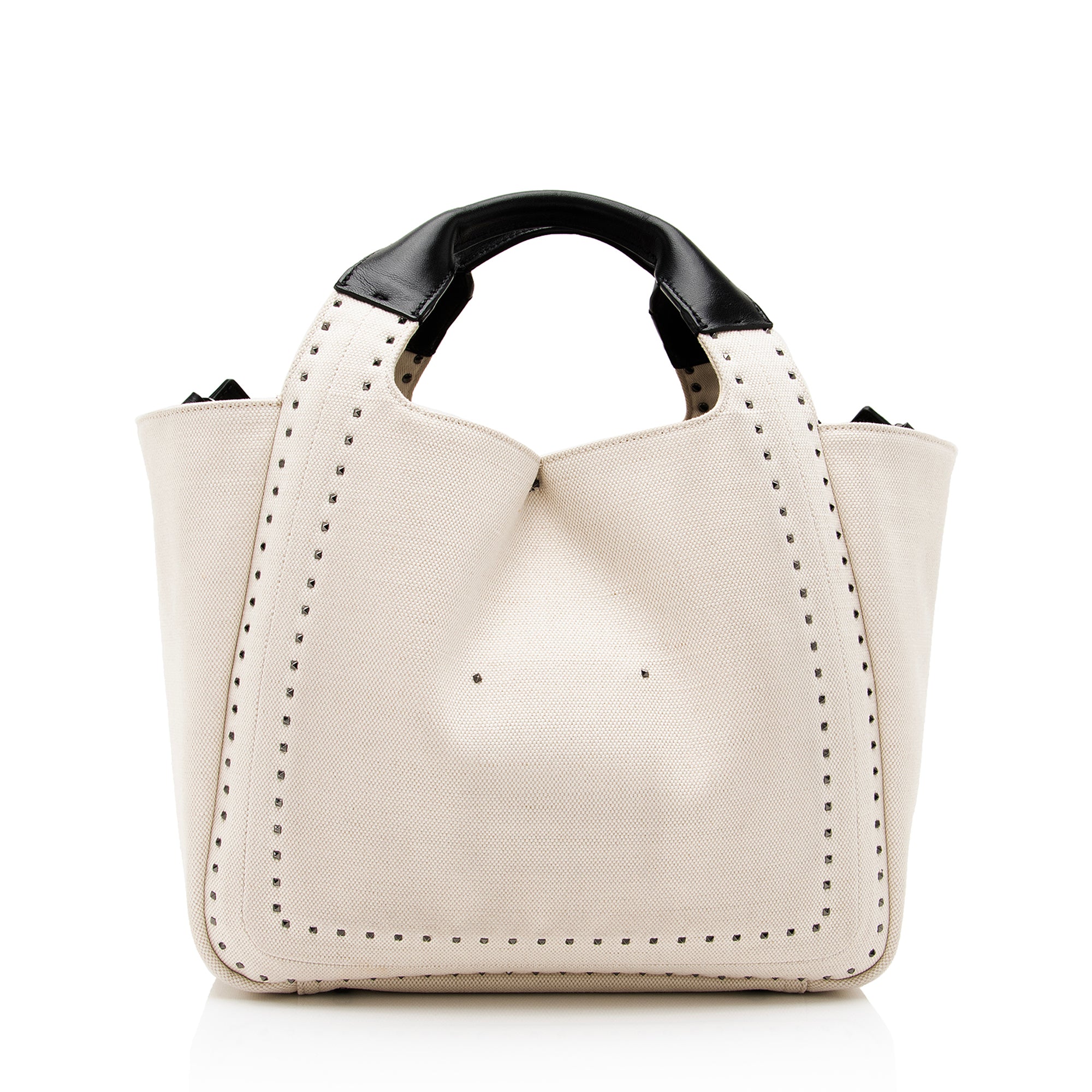Valentino Canvas Pleated Atelier 01 Tote (SHF-23734)