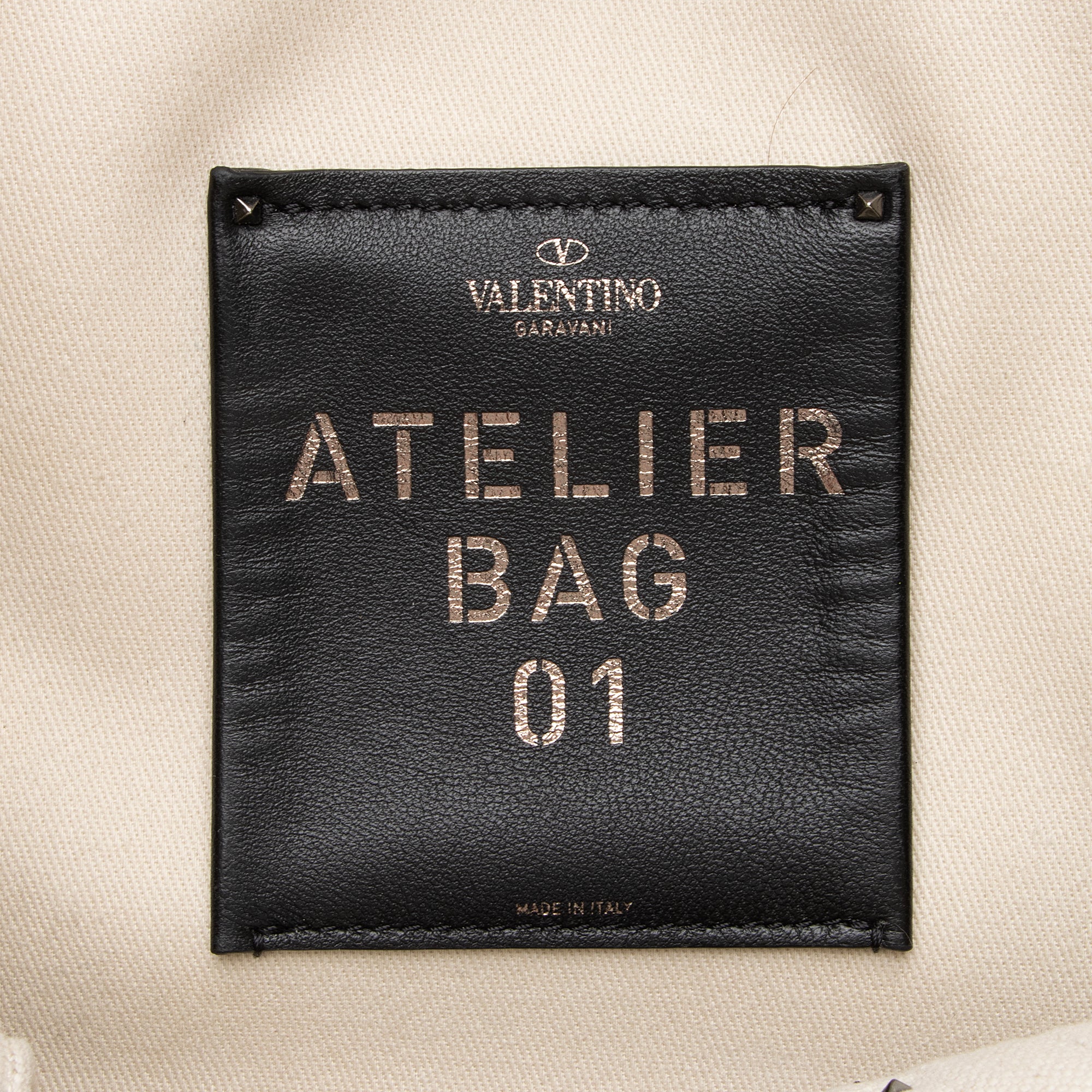 Valentino Canvas Pleated Atelier 01 Tote (SHF-23734)