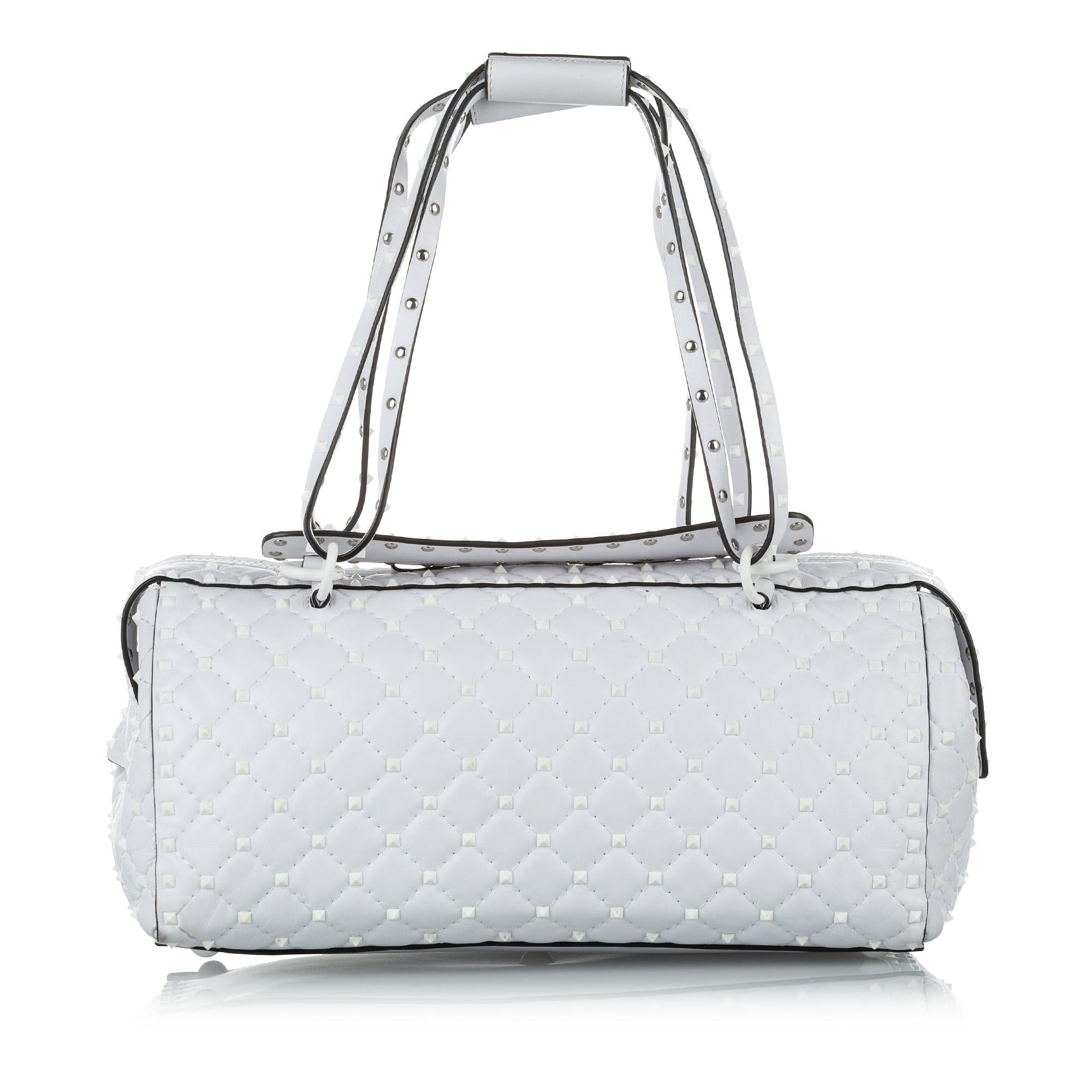 Valentino Free Rockstud Spike Leather Handbag (SHG-37649)