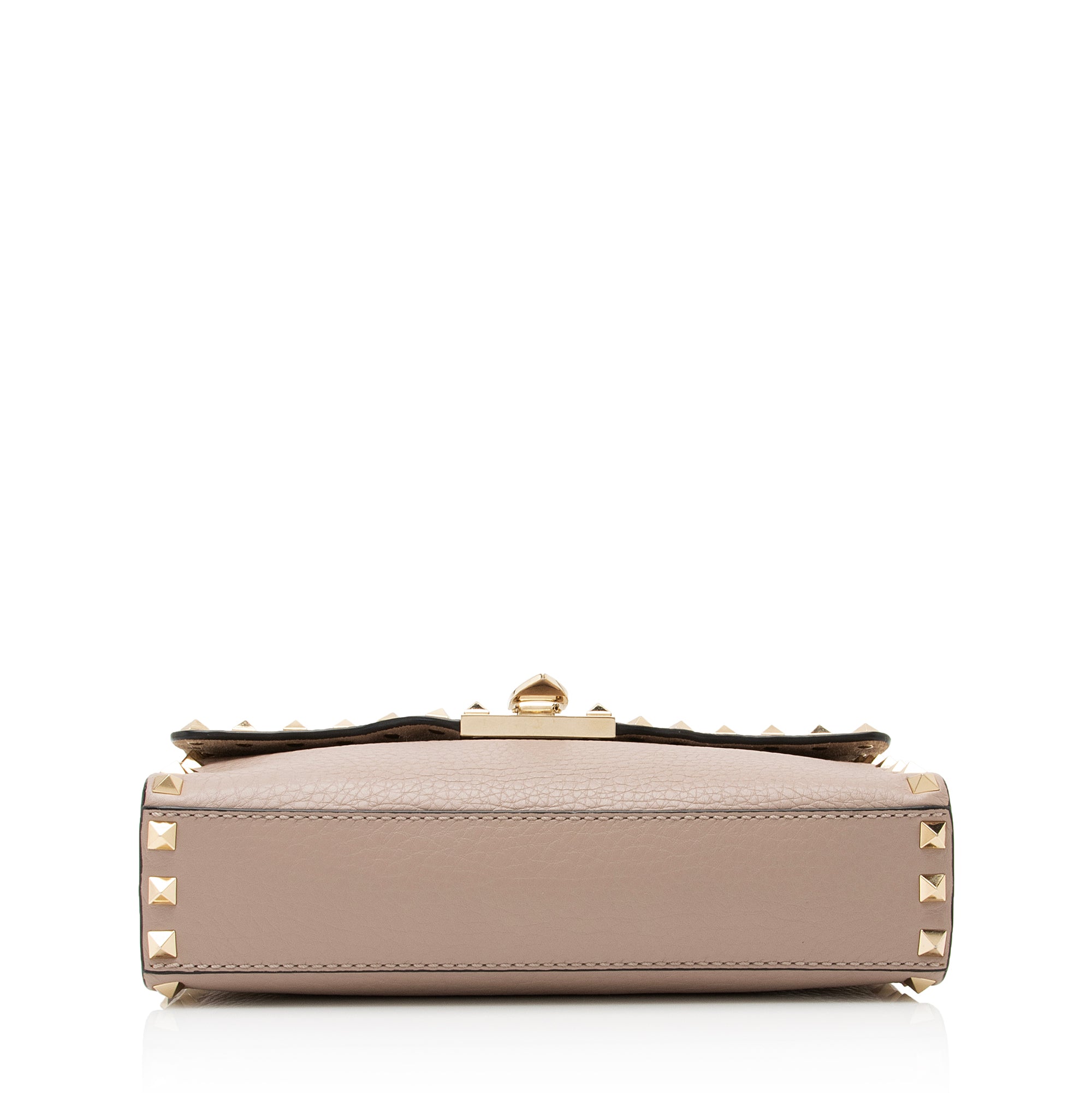 Valentino Grainy Calfskin Rockstud Flap Small Crossbody Bag (SHF-23894)