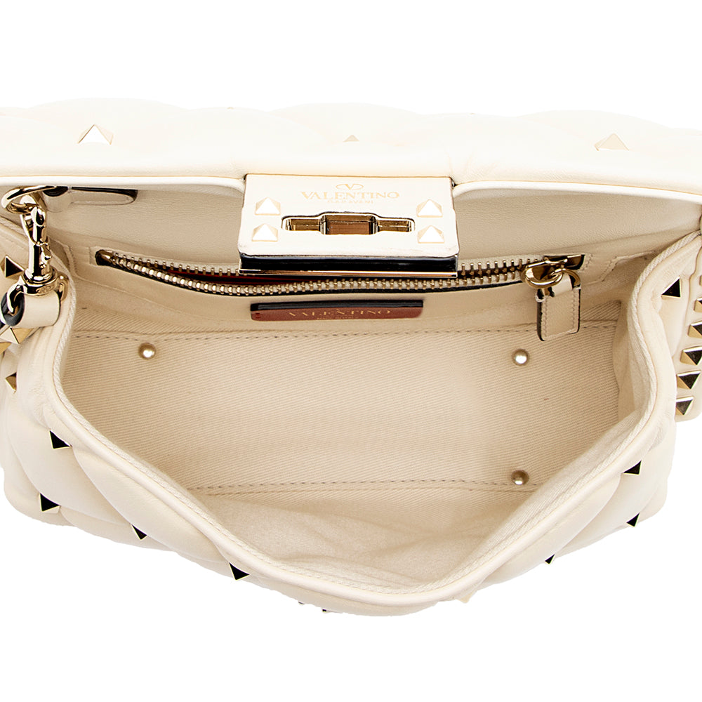 Valentino Lambskin Candystud Spike Wristlet (SHF-17342)