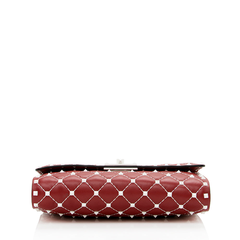 Valentino Lambskin Rockstud Spike Crossbody Clutch (SHF-16281)