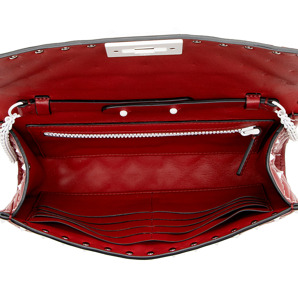 Valentino Lambskin Rockstud Spike Crossbody Clutch (SHF-16281)