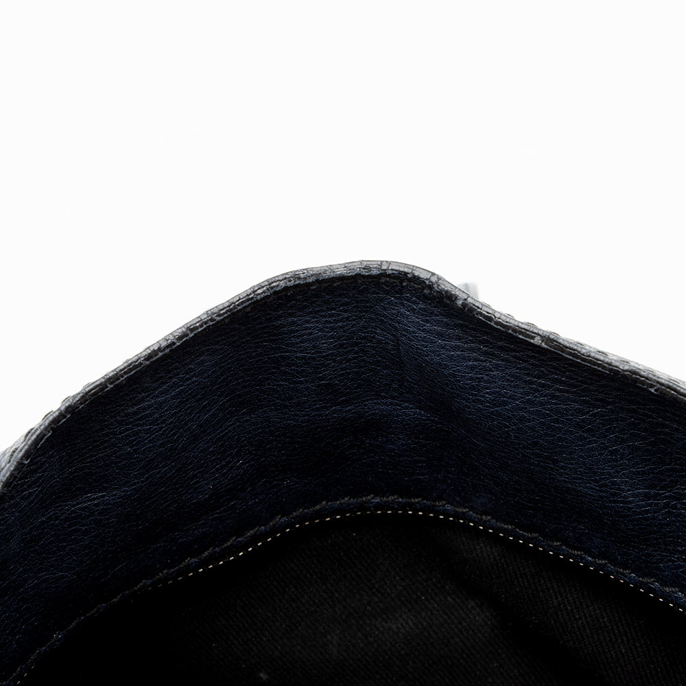 Valentino Metallic Leather Catch Satchel (SHF-20681)