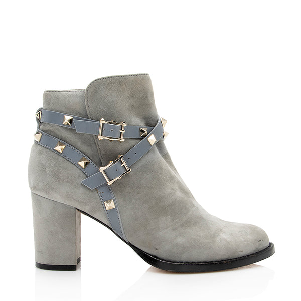 Valentino Leather Rockstud Booties - Size 6 / 36 (SHF-20676)