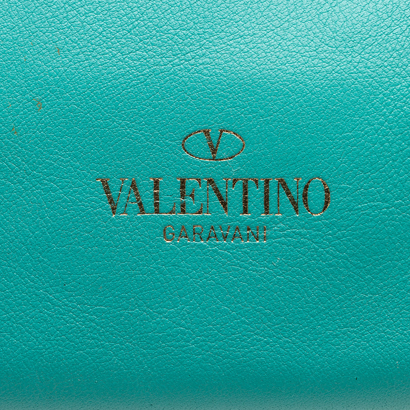 Valentino Leather Rockstud Double Zip Crossbody Bag (SHF-18972)
