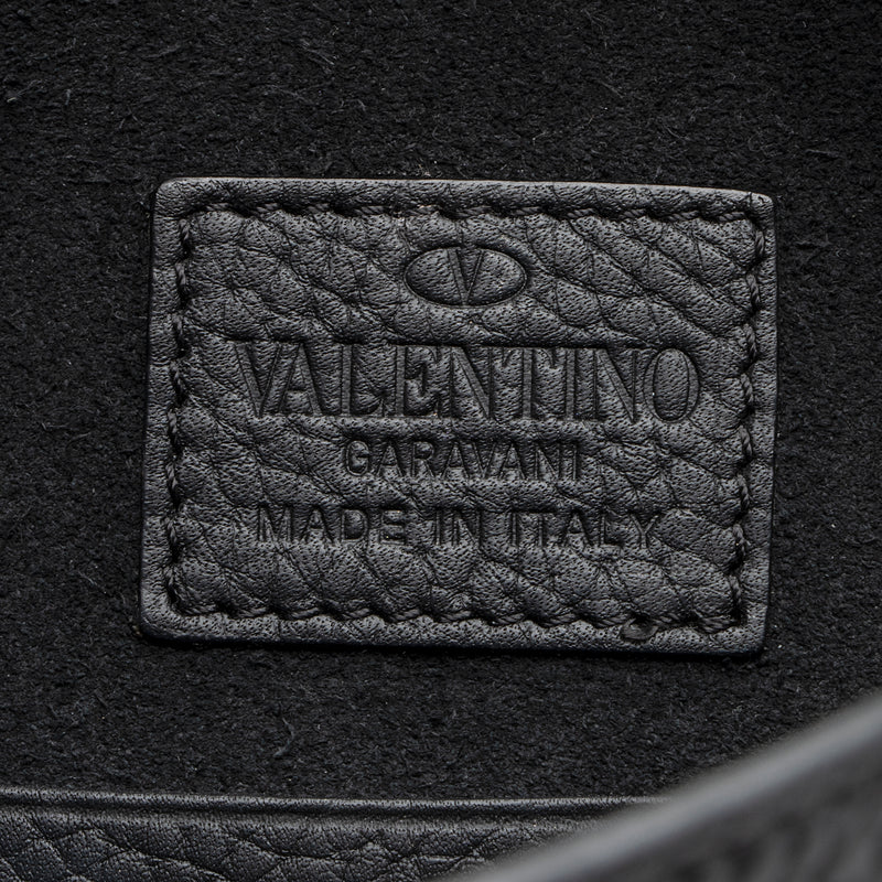 Valentino Leather Rockstud Envelope Flap Clutch (SHF-23667)