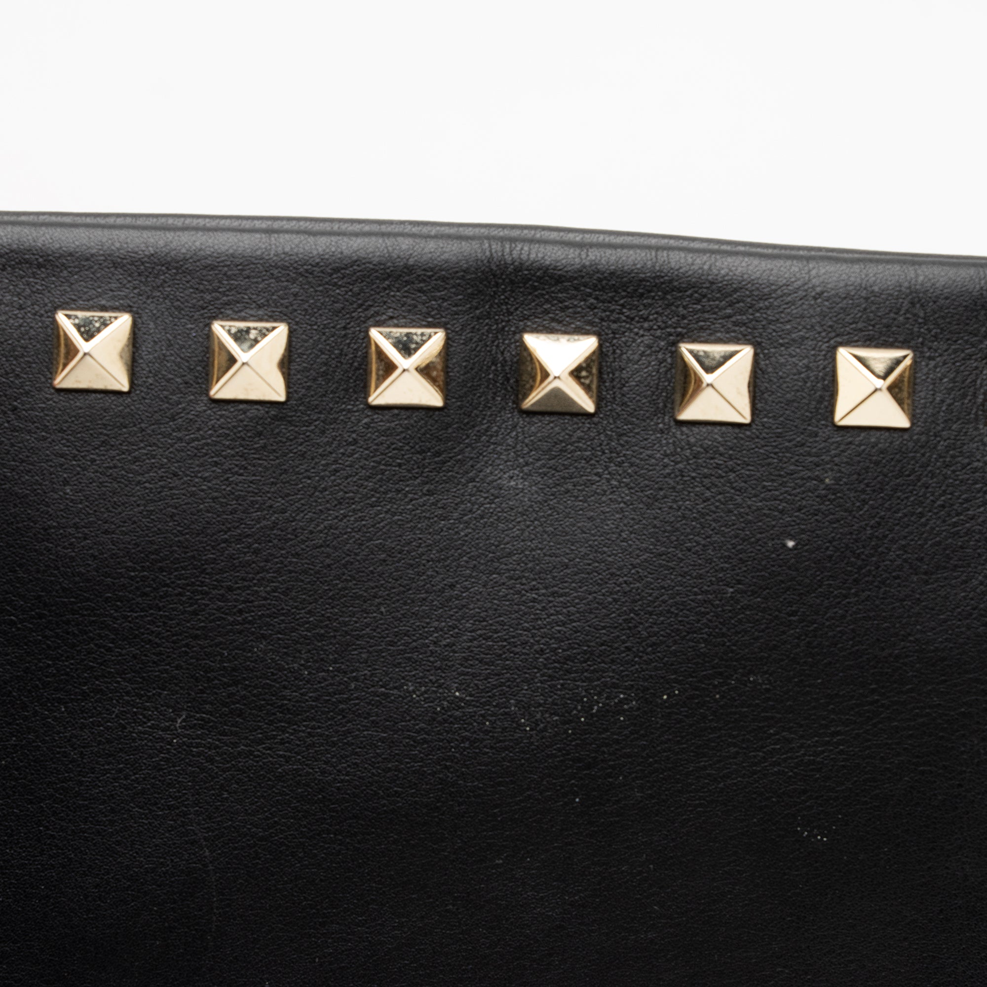Valentino Leather Rockstud Large Clutch (SHF-pOfjIM)