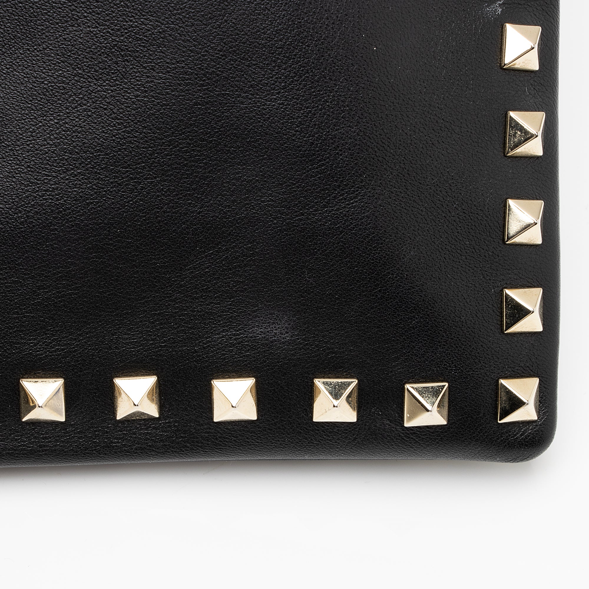 Valentino Leather Rockstud Large Clutch (SHF-pOfjIM)