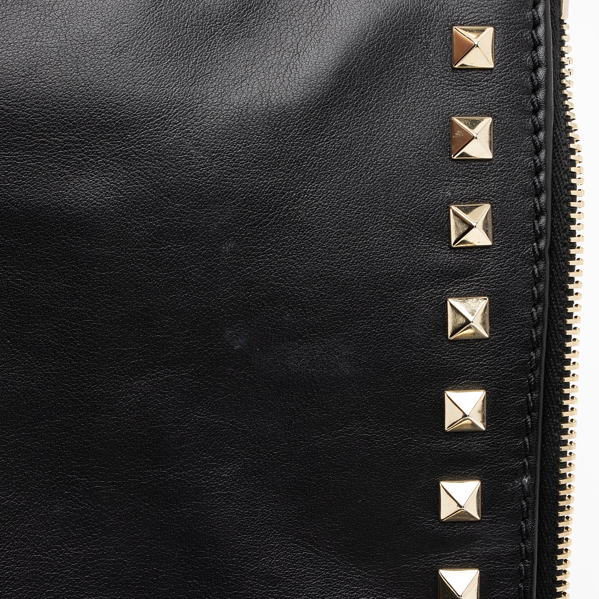 Valentino Leather Rockstud Large Clutch (SHF-pOfjIM)