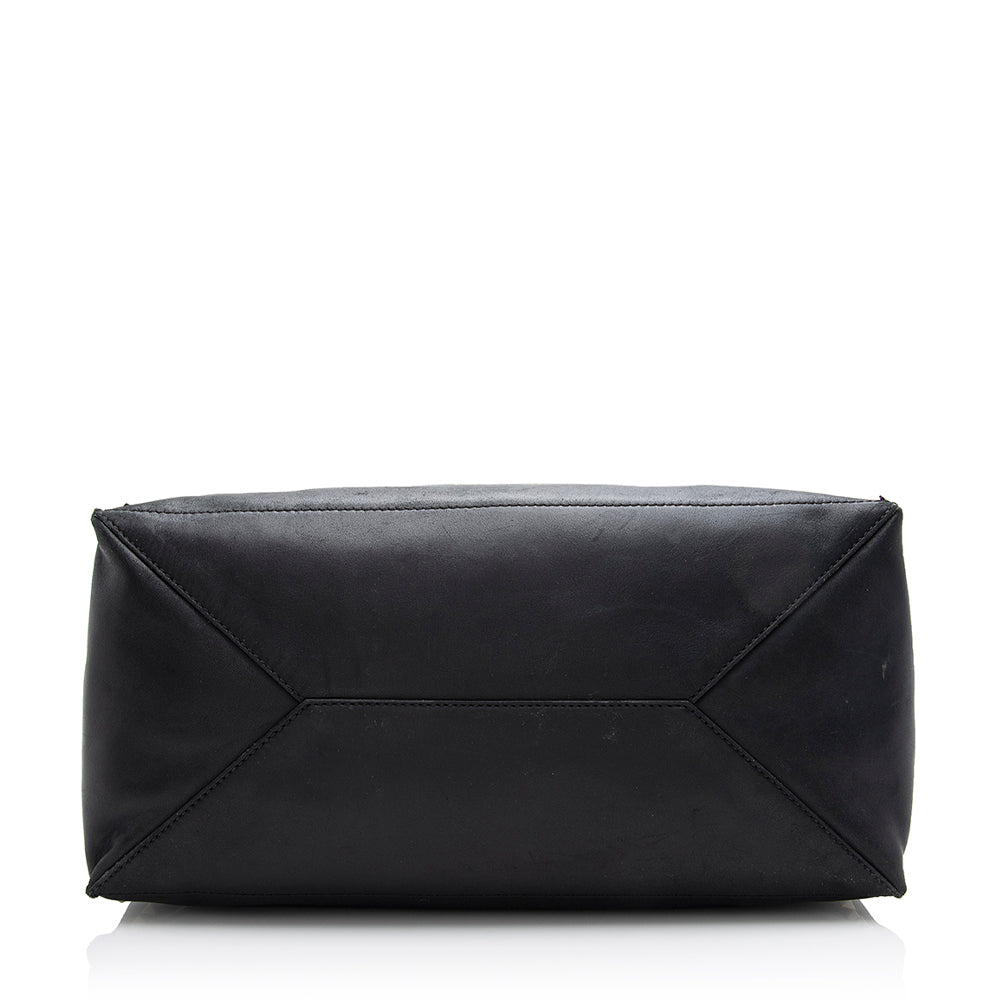 Valentino Leather Rockstud Open Medium Tote - FINAL SALE (SHF-21650)