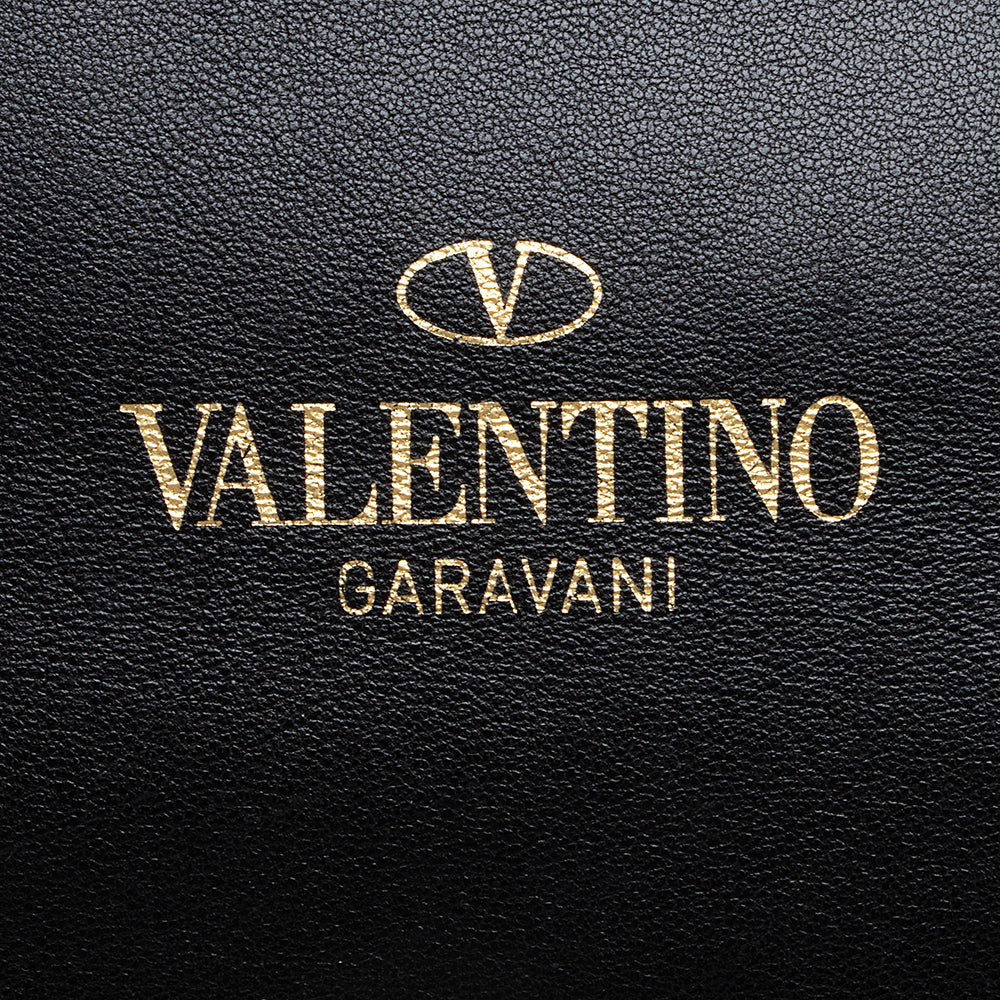 Valentino Leather Rockstud Open Medium Tote - FINAL SALE (SHF-21650)