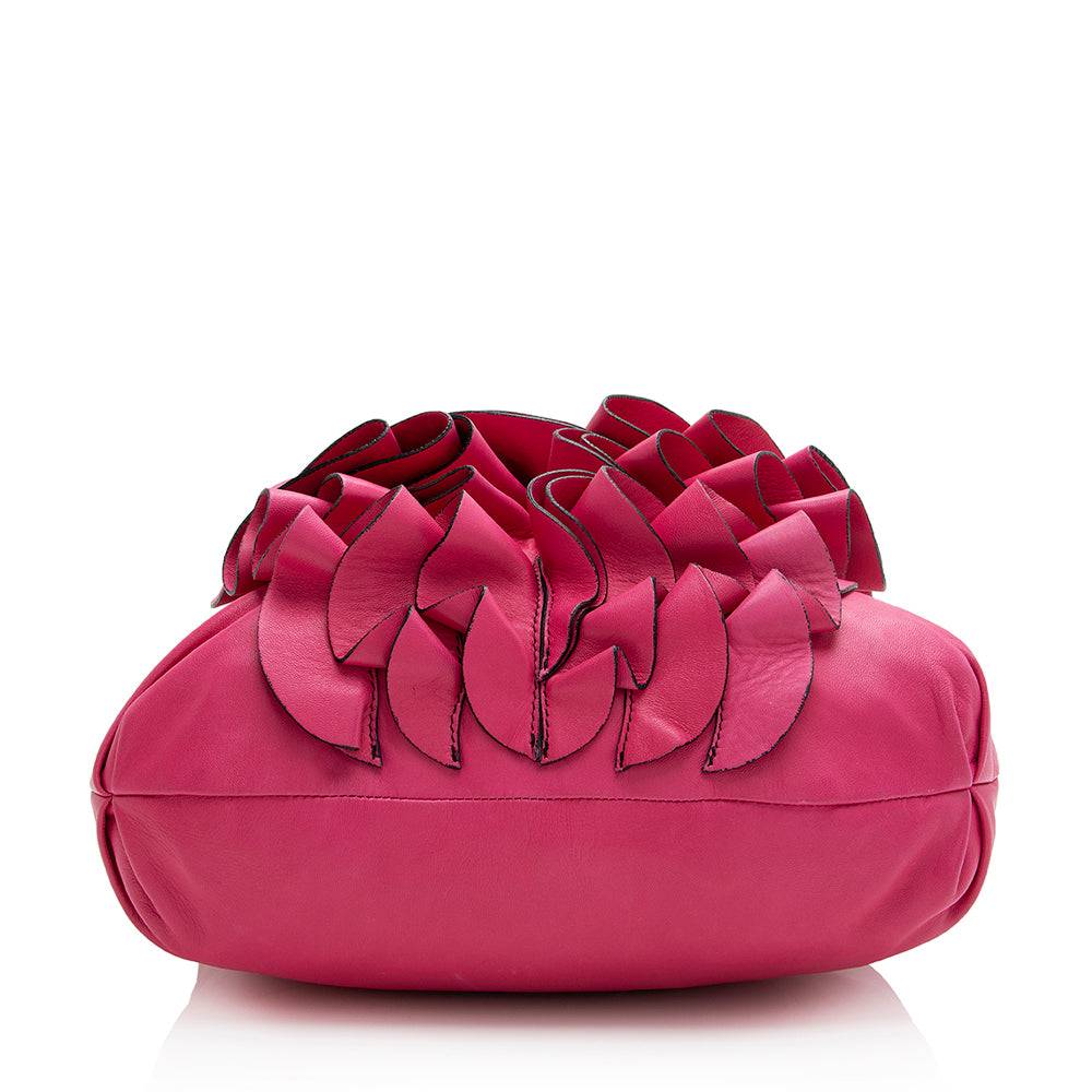 Valentino Leather Rose Vertigo Shopper Tote (SHF-21662)