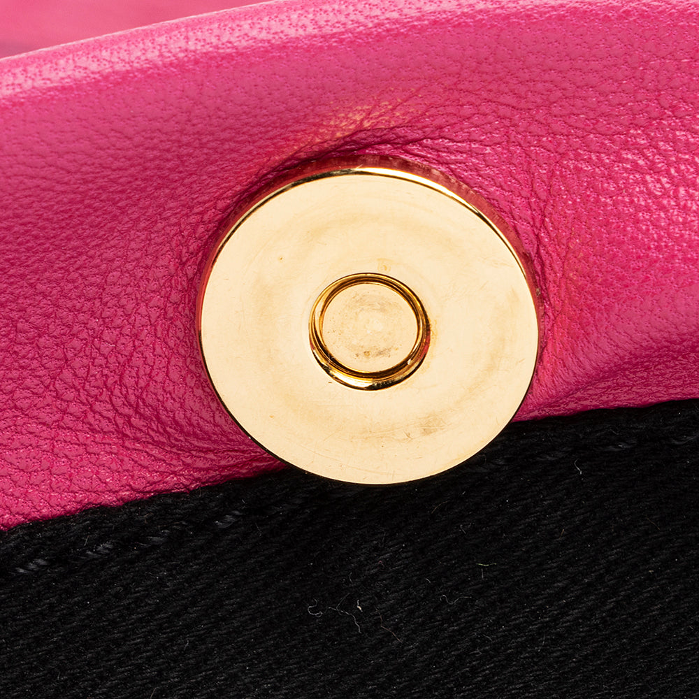 Valentino Leather Rose Vertigo Shopper Tote (SHF-21662)