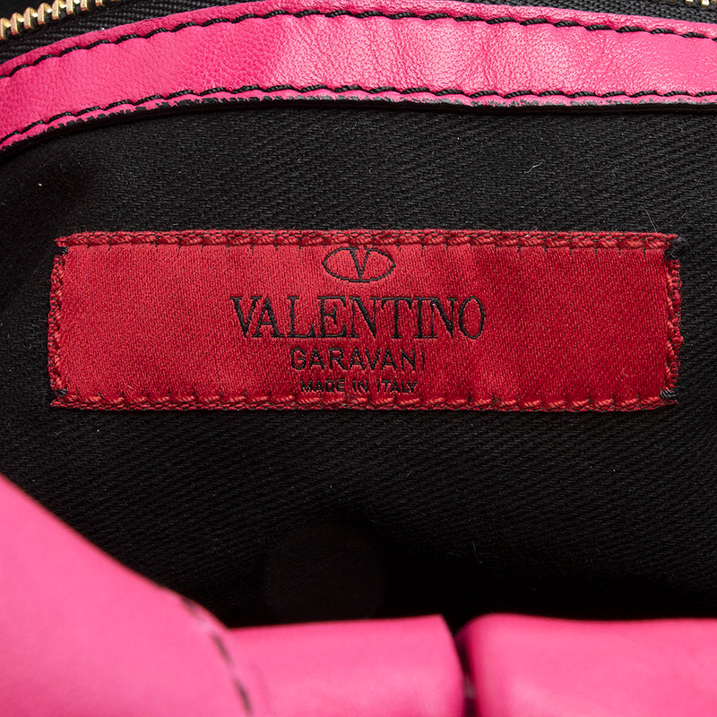 Valentino Leather Rose Vertigo Shopper Tote (SHF-21662)